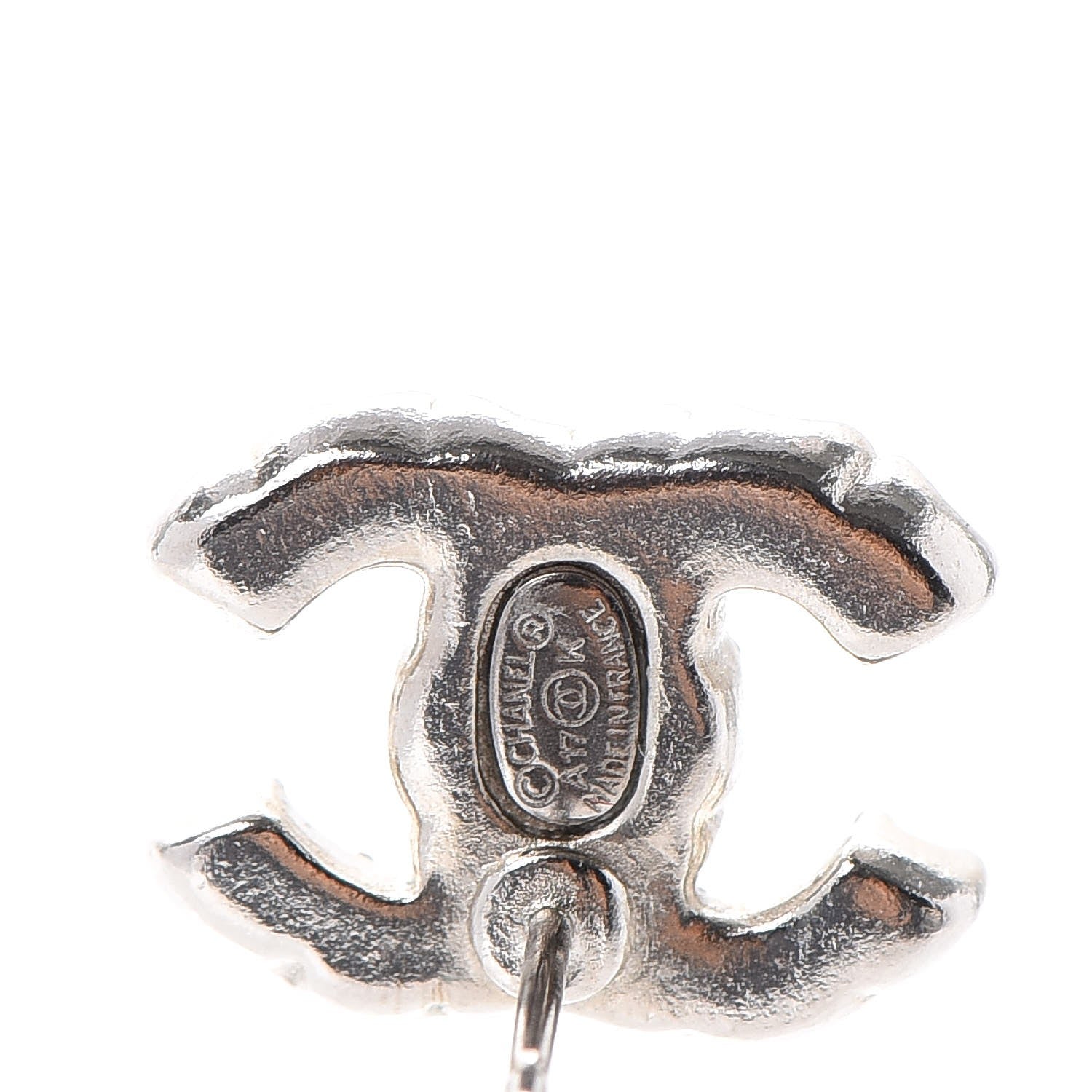 Chanel Crystal CC Earrings Silver 5 of 6