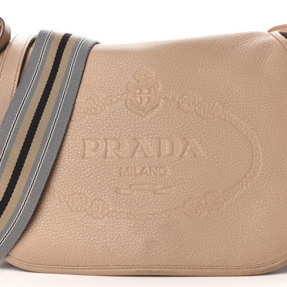 Prada Vitello Daino Logo Messenger Cammeo 12 of 12