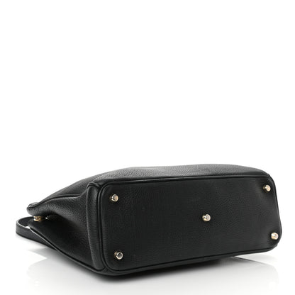 Christian Dior Bullcalf Medium Diorissimo Tote Black Rose Indien 4 of 9