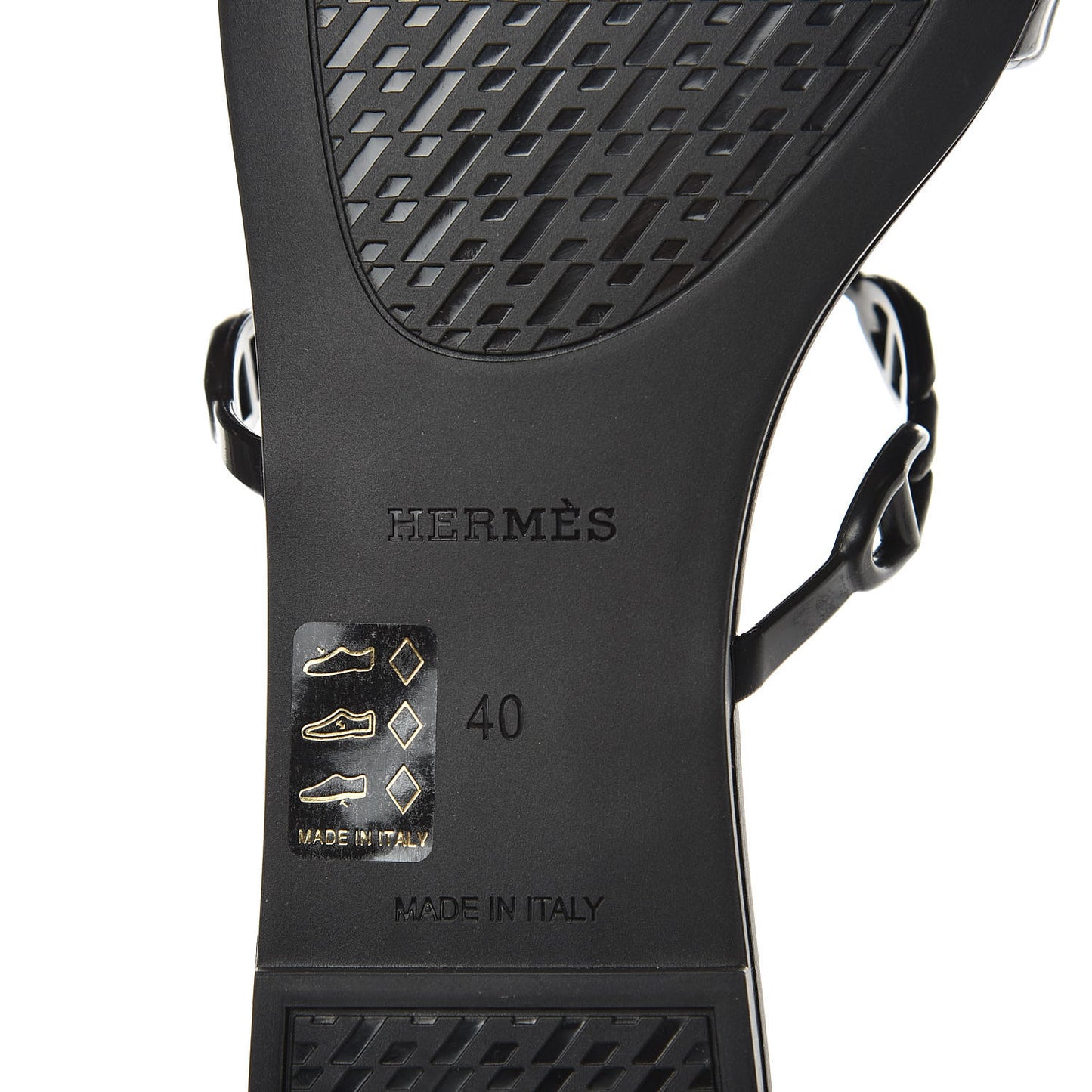 Rubber Chaine d'Ancre Rivage Sandals 40 Black