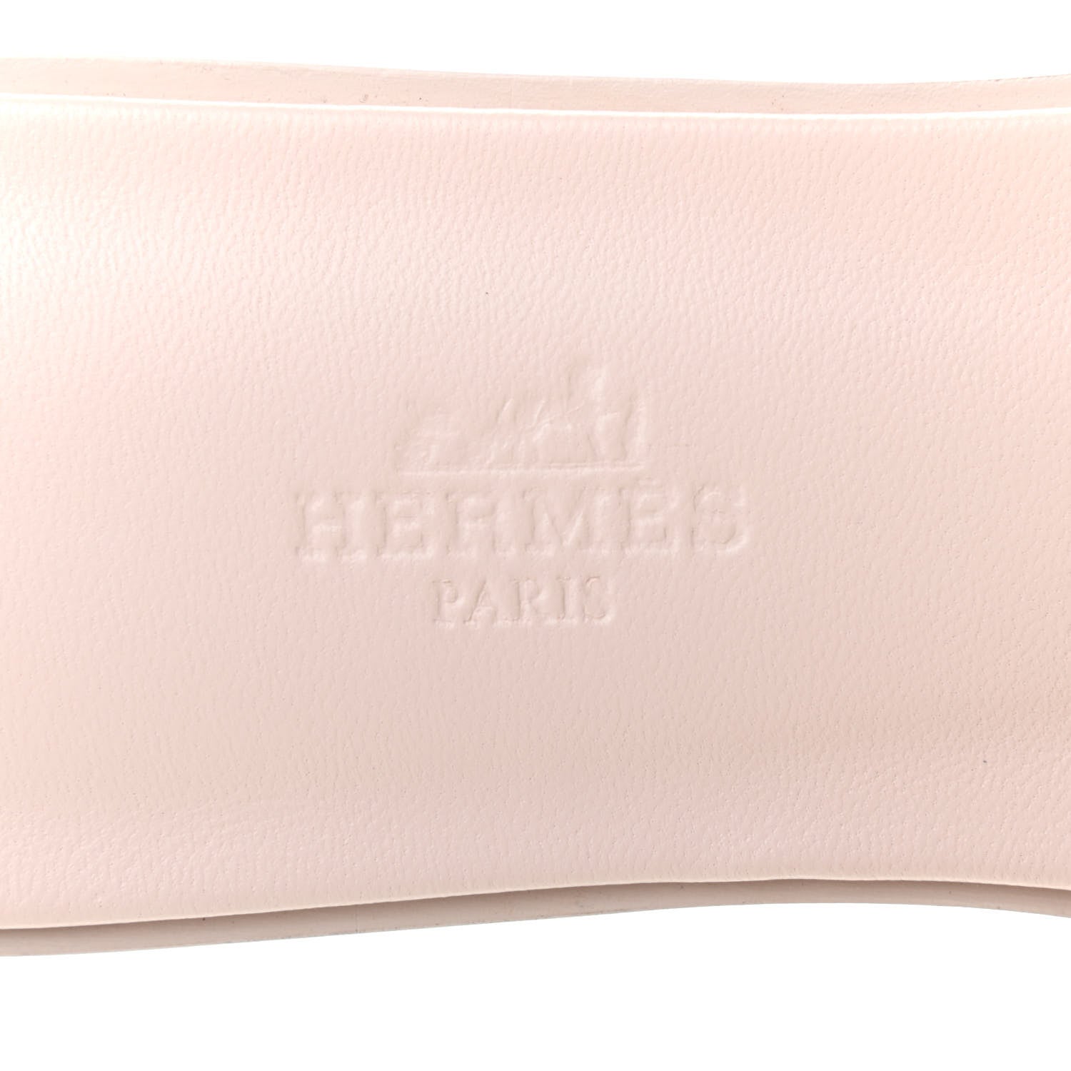 Hermes Box Calfskin Oran Sandals 37 Rose Pale 6 of 8
