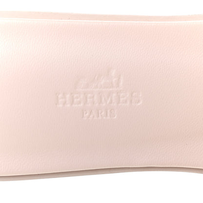 Hermes Box Calfskin Oran Sandals 37 Rose Pale 6 of 8