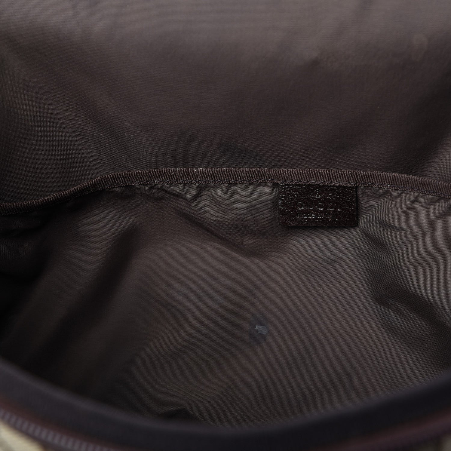 Gucci Monogram Natural Pigskin Large Diaper Bag Beige Ebony Cocoa Dark Chocolate 11 of 14