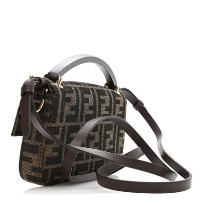 Fendi Fabric Jacquard FF 1974 Phone Baguette Tobacco Moro 3 of 11