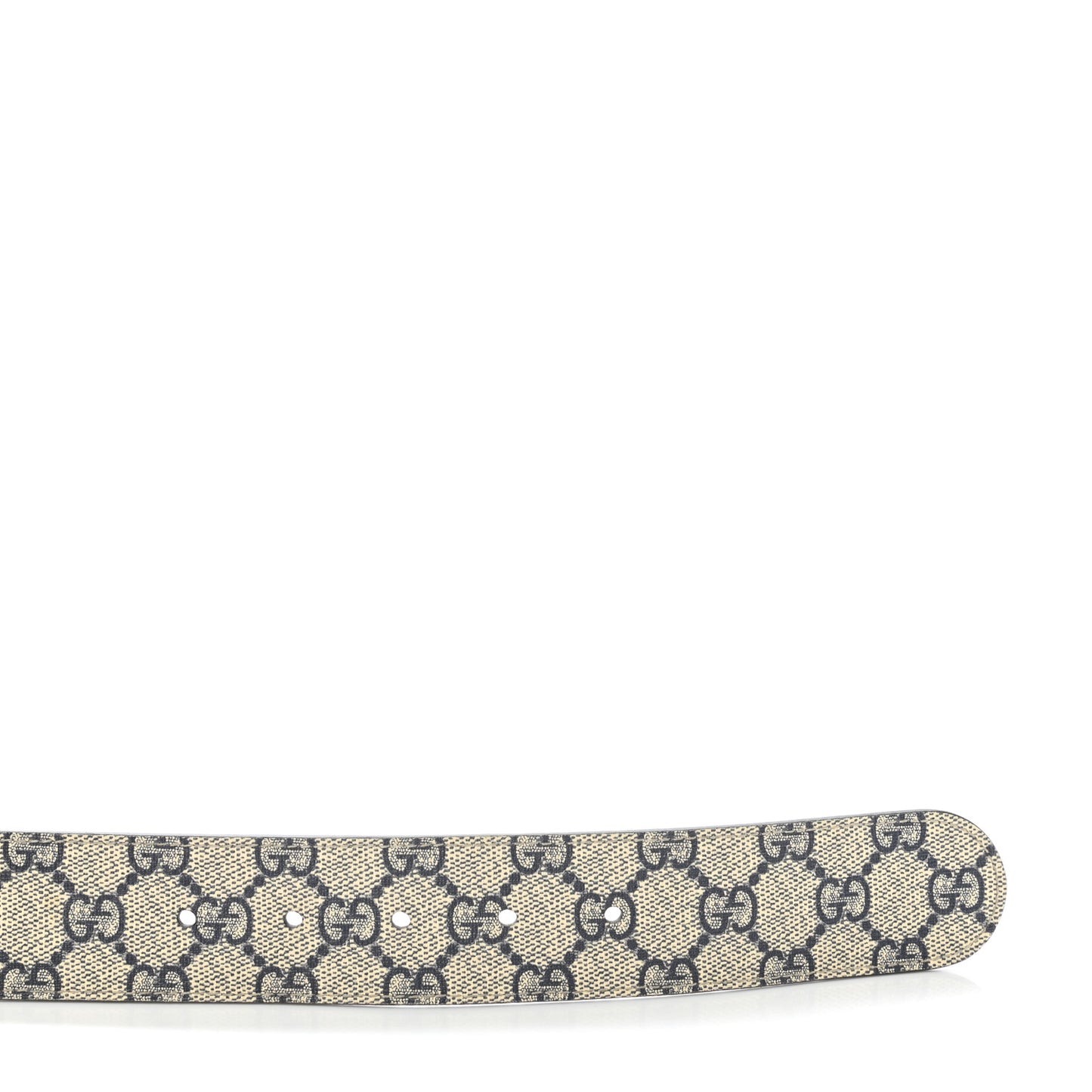 GG Supreme Monogram Selleria Calfskin Interlocking G 40mm Belt Beige Ebony Blue
