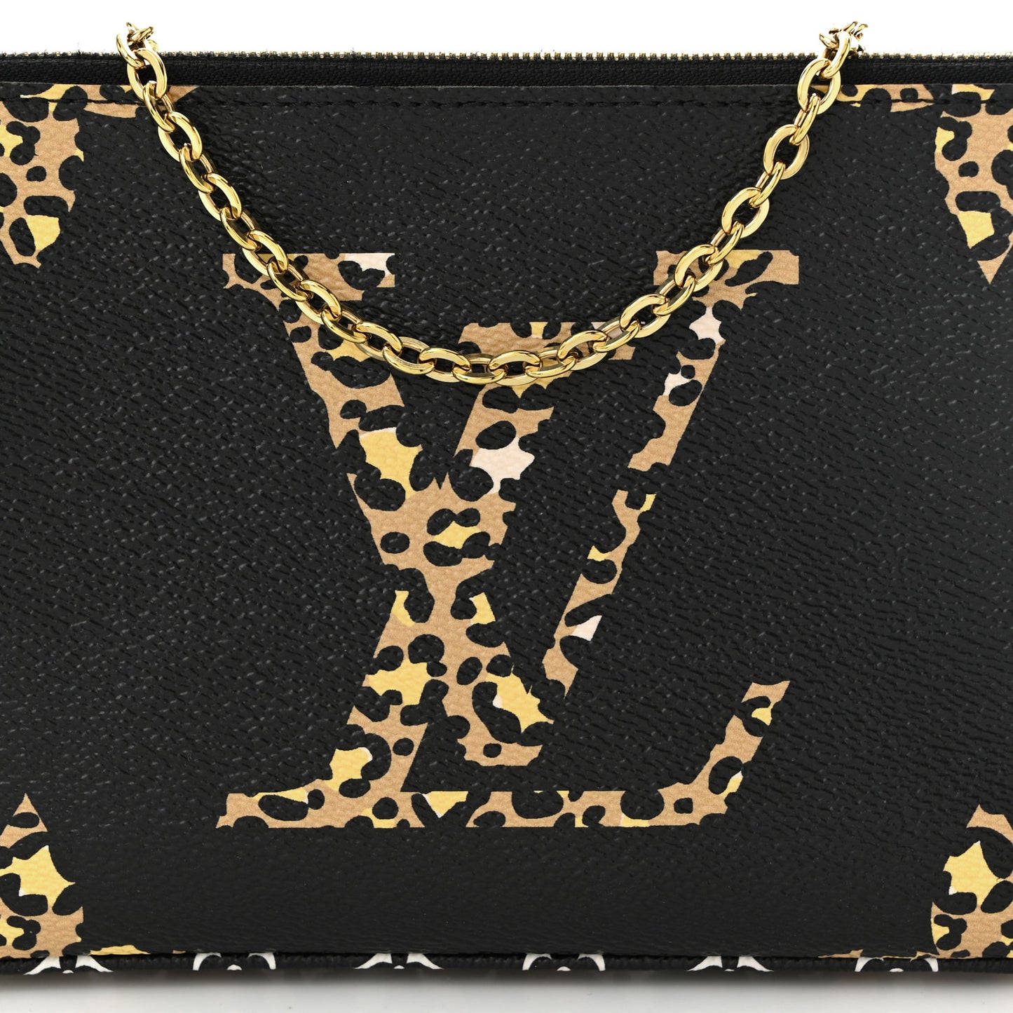 Monogram Giant Jungle Pochette Double Zip Black