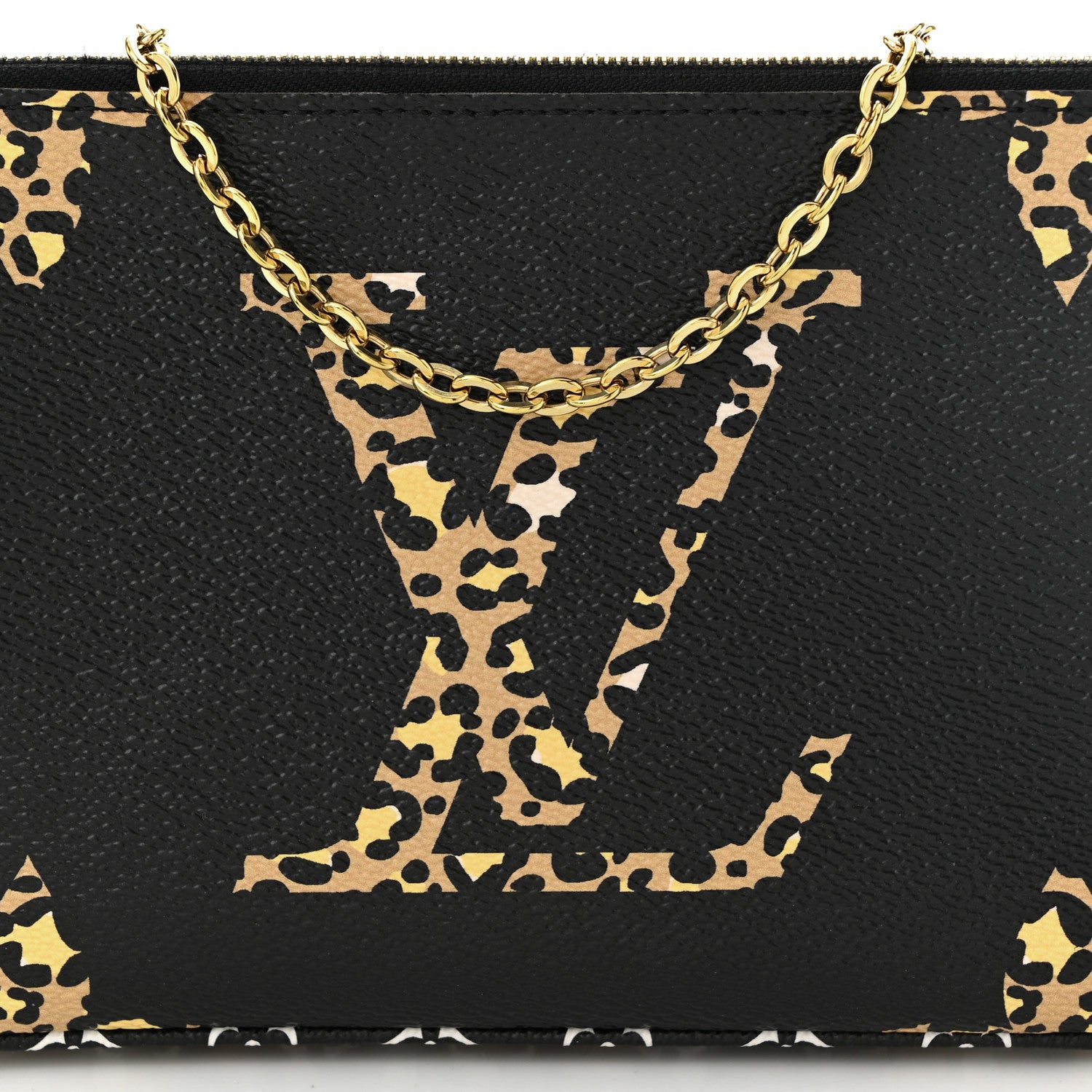 Louis Vuitton Monogram Giant Jungle Pochette Double Zip Black 8 of 11