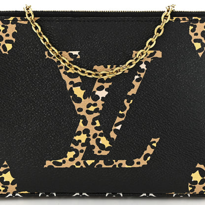 Louis Vuitton Monogram Giant Jungle Pochette Double Zip Black 8 of 11