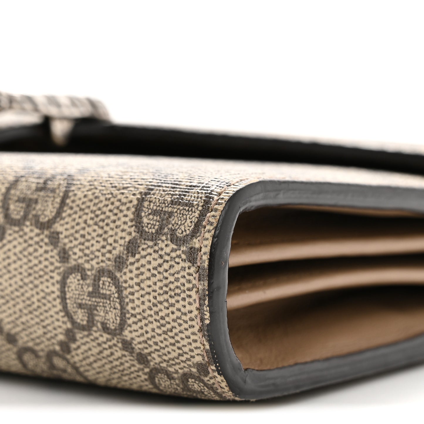 GG Supreme Monogram Mini Dionysus Chain Wallet Beige Taupe Beige Taupe