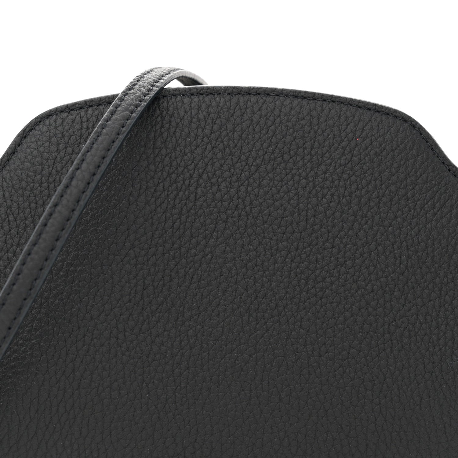 Loro Piana Grained Calfskin Sesia Crossbody Black 7 of 9
