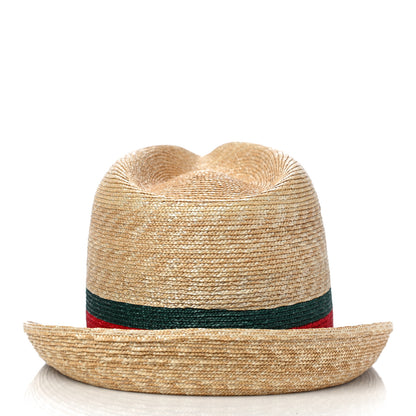 Gucci Abaca Straw Web Fedora Hat M 4 of 9