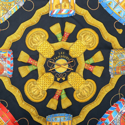 Hermes Silk Les Tambours Scarf 90 1 of 7
