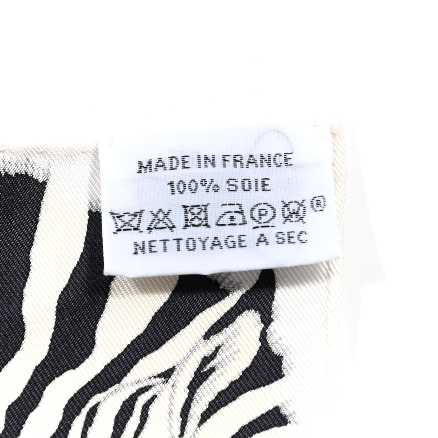 Silk Zebra Pegasus Nano Scarf 20 Black White