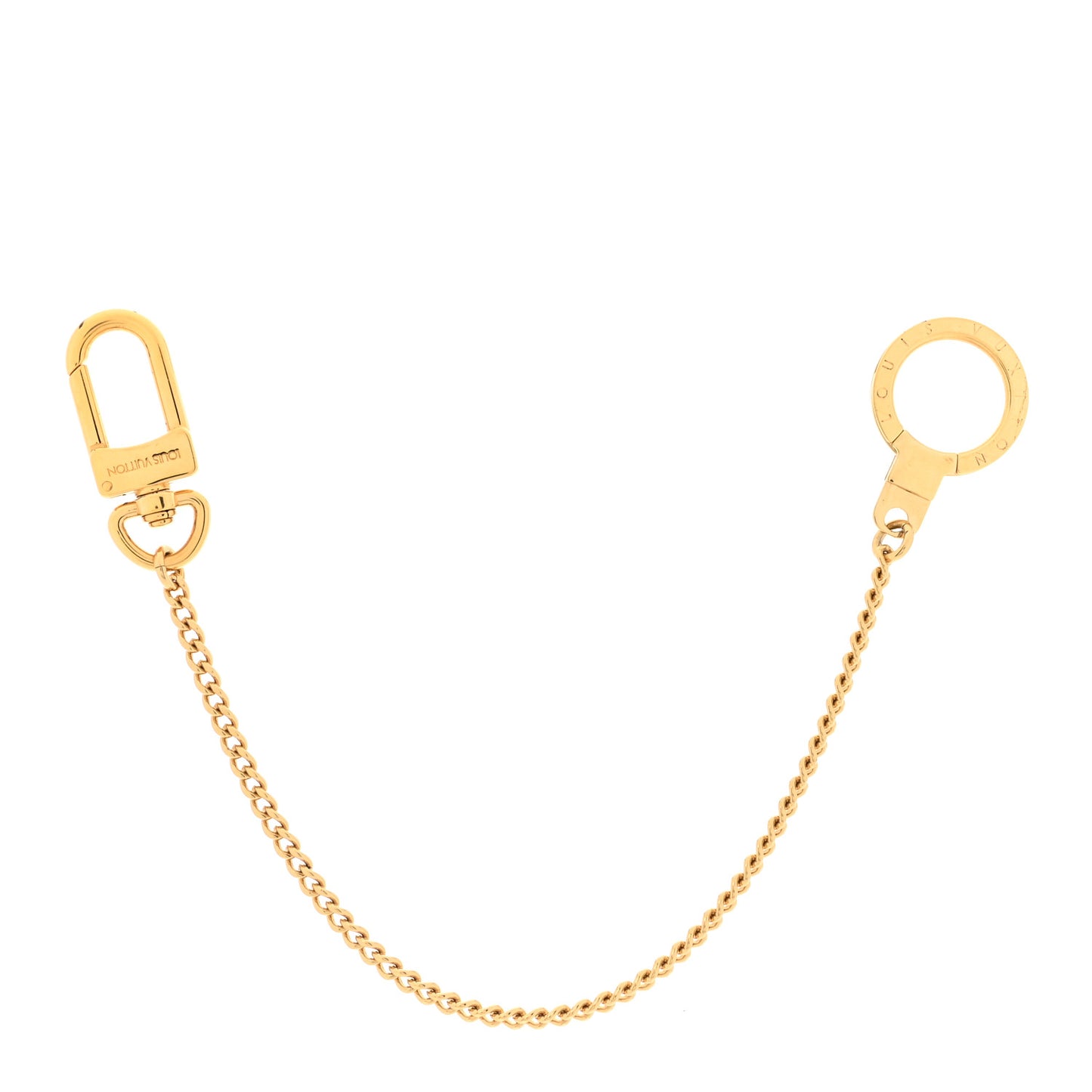 Metal Pochette Extender Key Ring Chain Gold