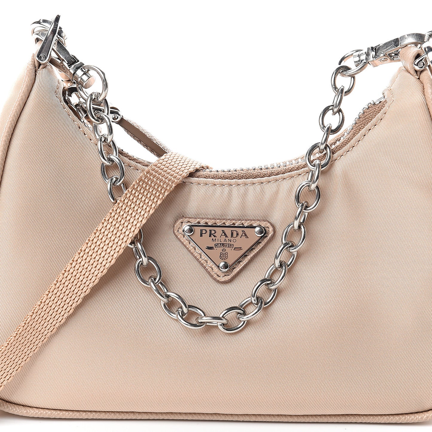 Tessuto Nylon Saffiano Mini Re-Edition 2000 Shoulder Bag Cammeo