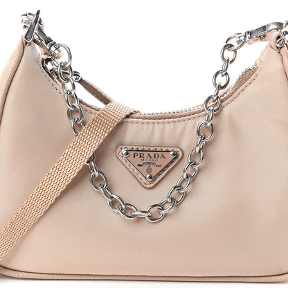 Prada Tessuto Nylon Saffiano Mini Re-Edition 2000 Shoulder Bag Cammeo 6 of 8