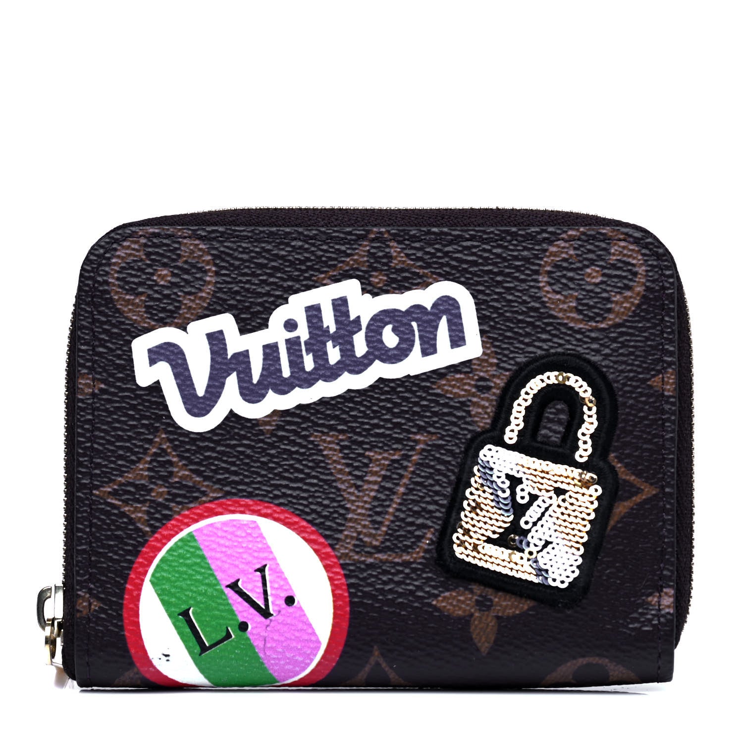 Louis Vuitton Monogram Travel Stickers Zippy Coin Purse 1 of 6