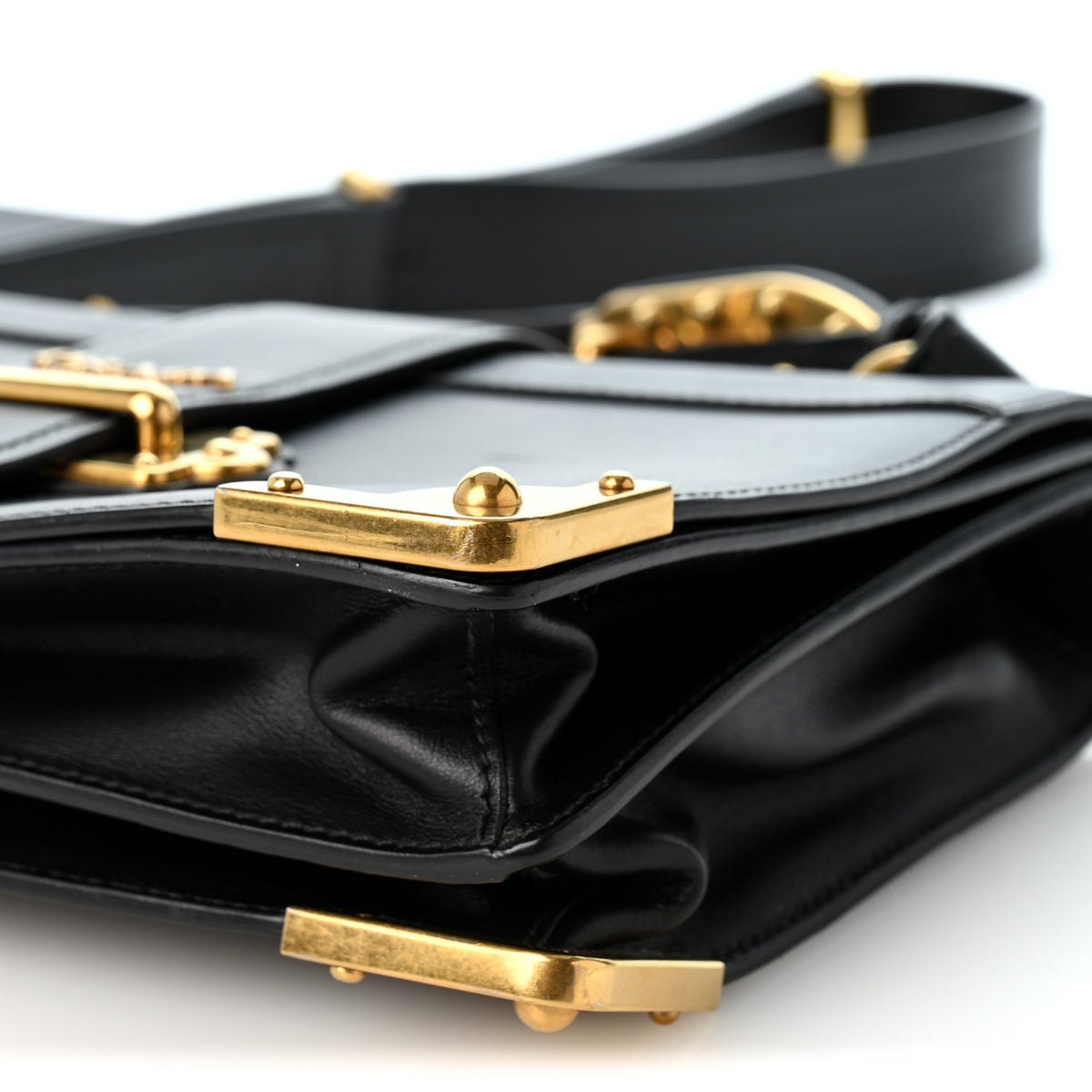 Prada City Calf Saffiano Large Cahier Bag Black 9 of 9