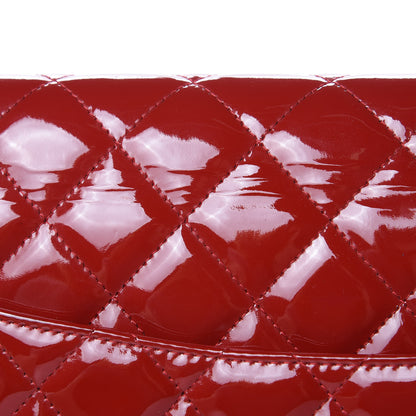 Chanel Patent Quilted Maxi Double Flap Red 13 of 18