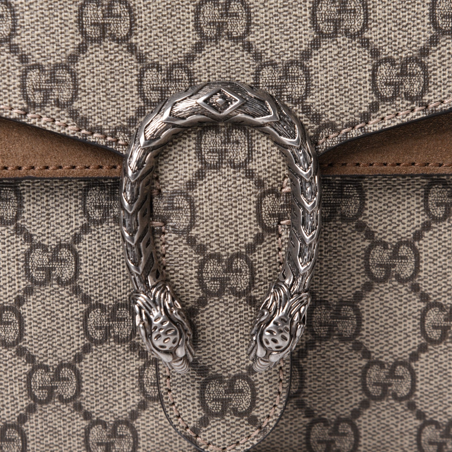 Gucci GG Supreme Monogram Mini Dionysus Shoulder Bag Taupe 8 of 10