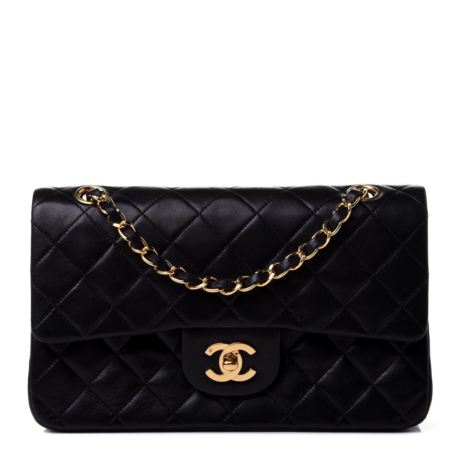 Chanel Lambskin Quilted Small Double Flap Black 1 of 5