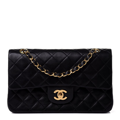 Chanel Lambskin Quilted Small Double Flap Black 1 of 5