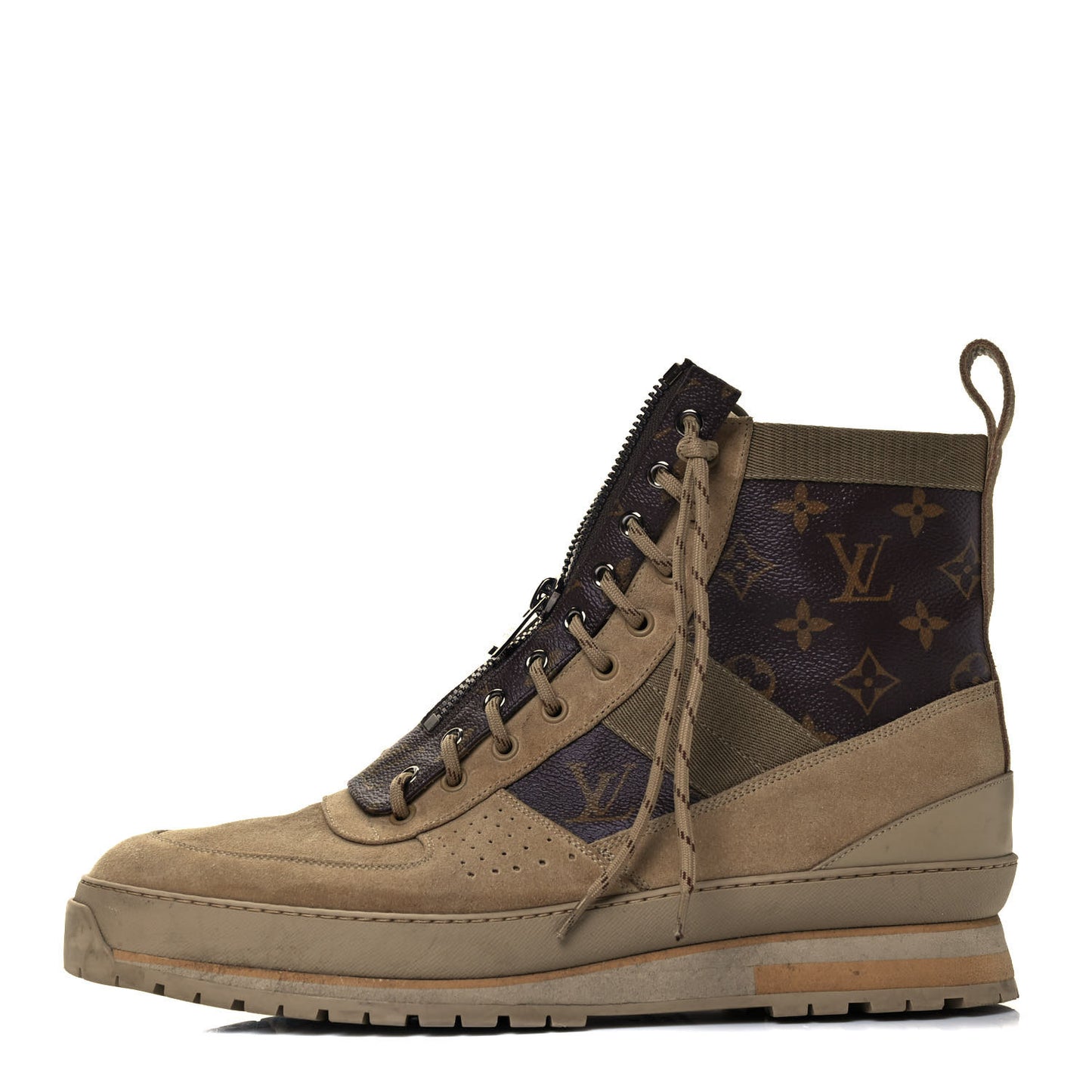 Monogram Harlem Mens Ankle Boots 10.5 Beige