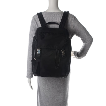 Prada Nylon Montagna Double Buckle Backpack Black 2 of 7