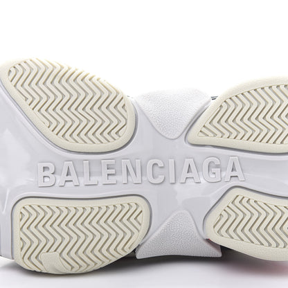 Balenciaga Fabric Mesh Womens Triple S Sneakers 36 Red Grey White 8 of 10