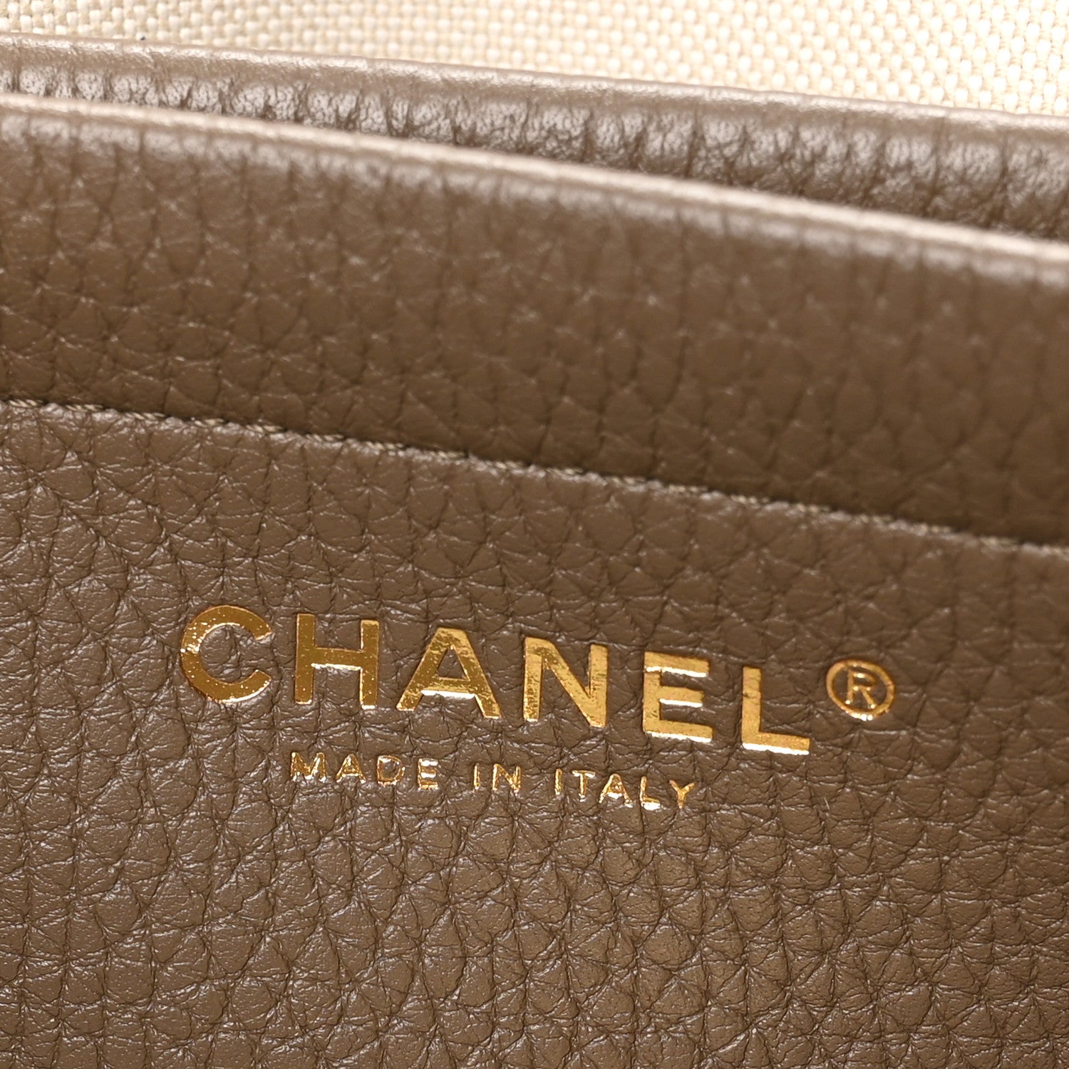 Chanel Grained Calfskin Stitched Urban Essentials Small Shopping Bag Dark Khaki 6 of 11