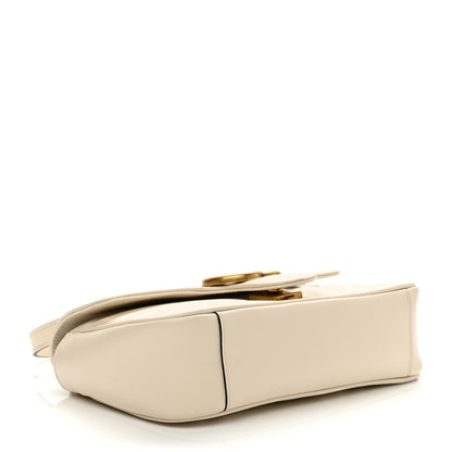 Gucci Calfskin Matelasse Mini GG Marmont Shoulder Bag White 3 of 9