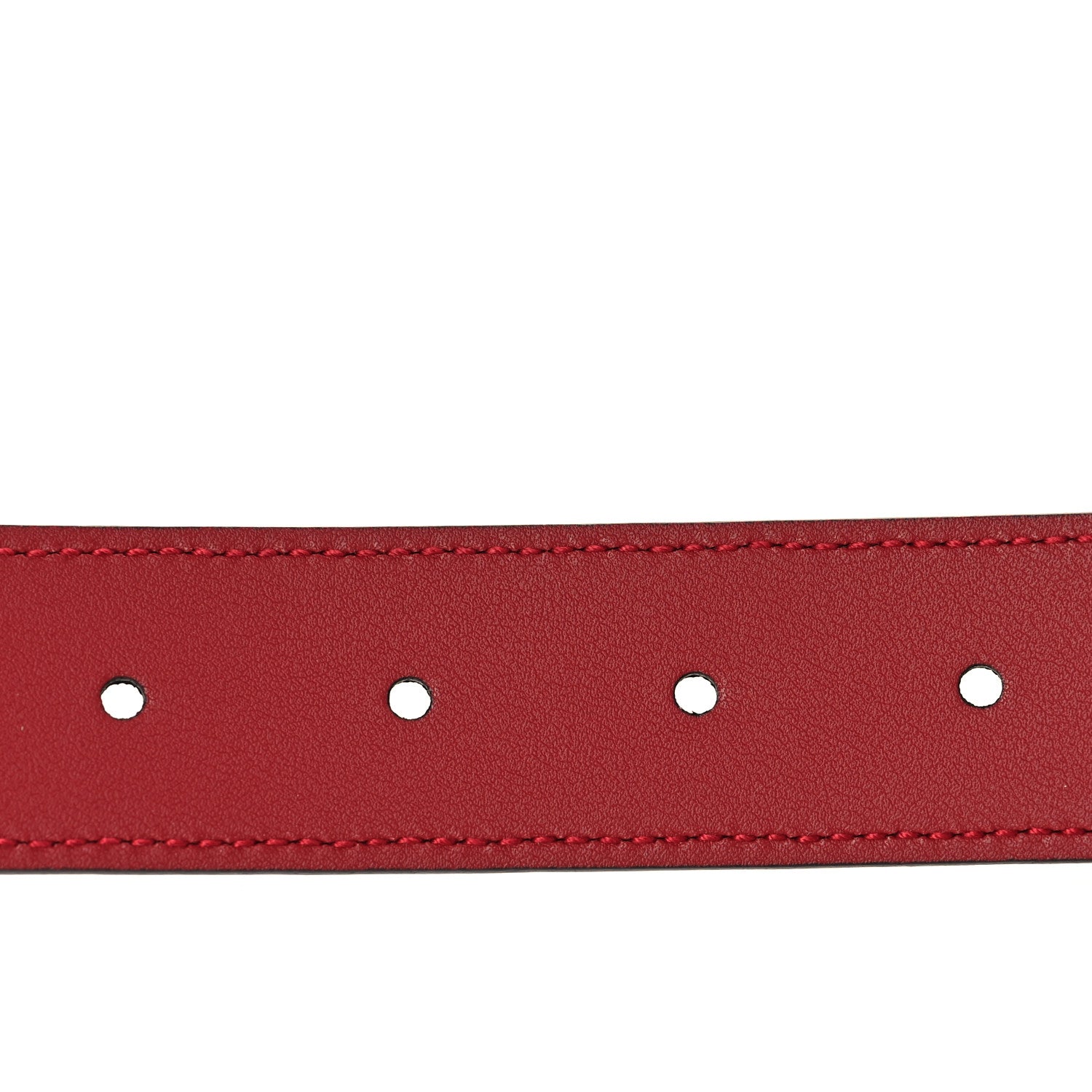 Gucci GG Supreme Enamel Double G 30mm Belt 80 32 Black New Cherry Red 4 of 6
