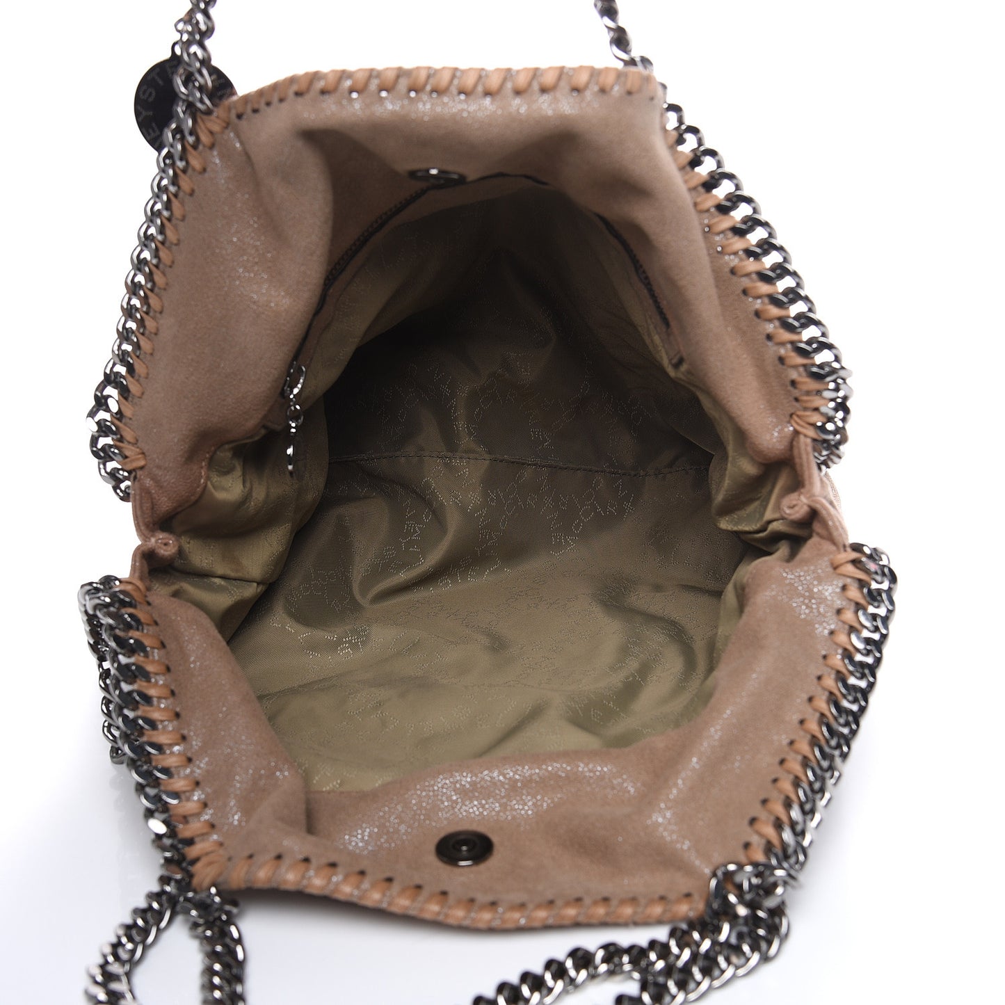Shaggy Deer Falabella Fold Over Tote Taupe