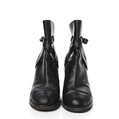 Chanel Lambskin CC Buckle Short Boots 39.5 Black 2 of 9