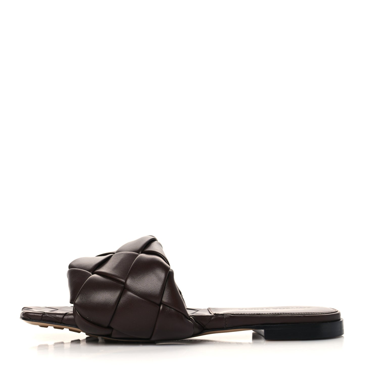 Nappa Maxi Intrecciato Lido Flat Sandals 36.5 Slipper Chocolate