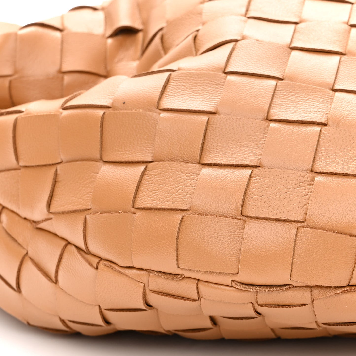 Nappa Intrecciato Teen Jodie Hobo Caramel