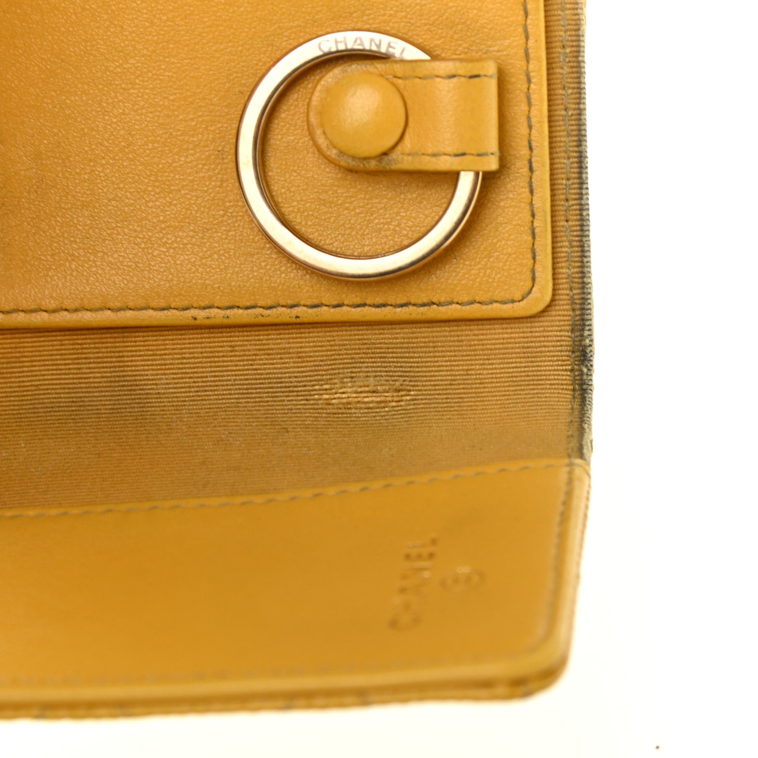 Chanel Caviar Quilted Classic 4 Key Holder Wallet Yellow 11 of 11