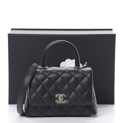 Chanel Caviar Quilted Extra Mini Coco Handle Flap Black 11 of 11