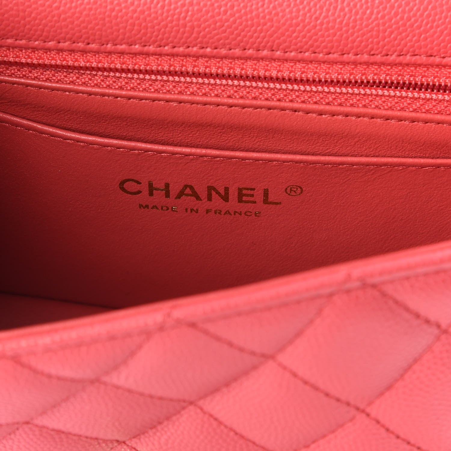 Chanel Caviar Quilted Mini Rectangular Flap Dark Pink 9 of 12