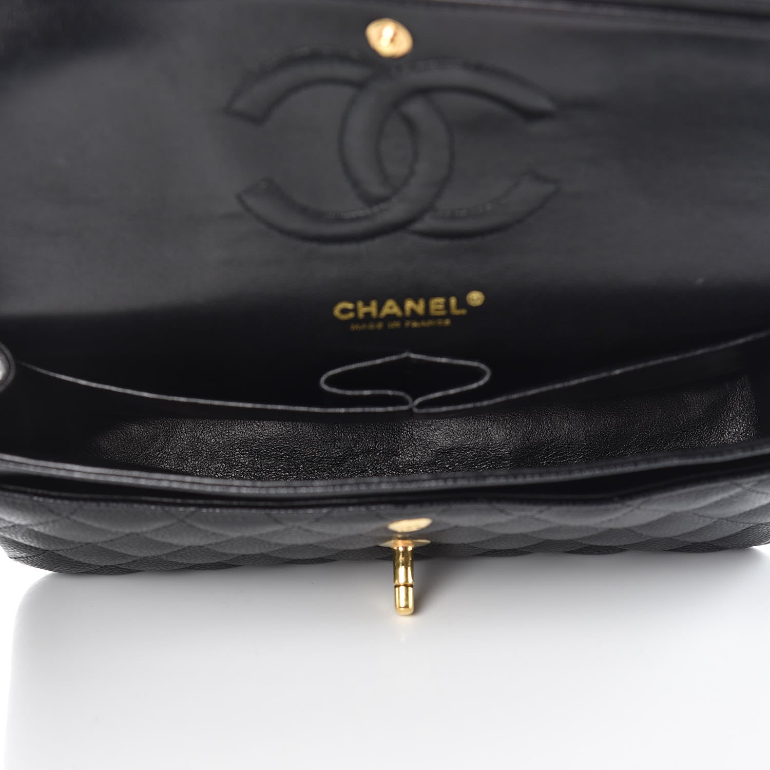 Chanel Caviar Quilted Medium Double Flap Black 5 of 10