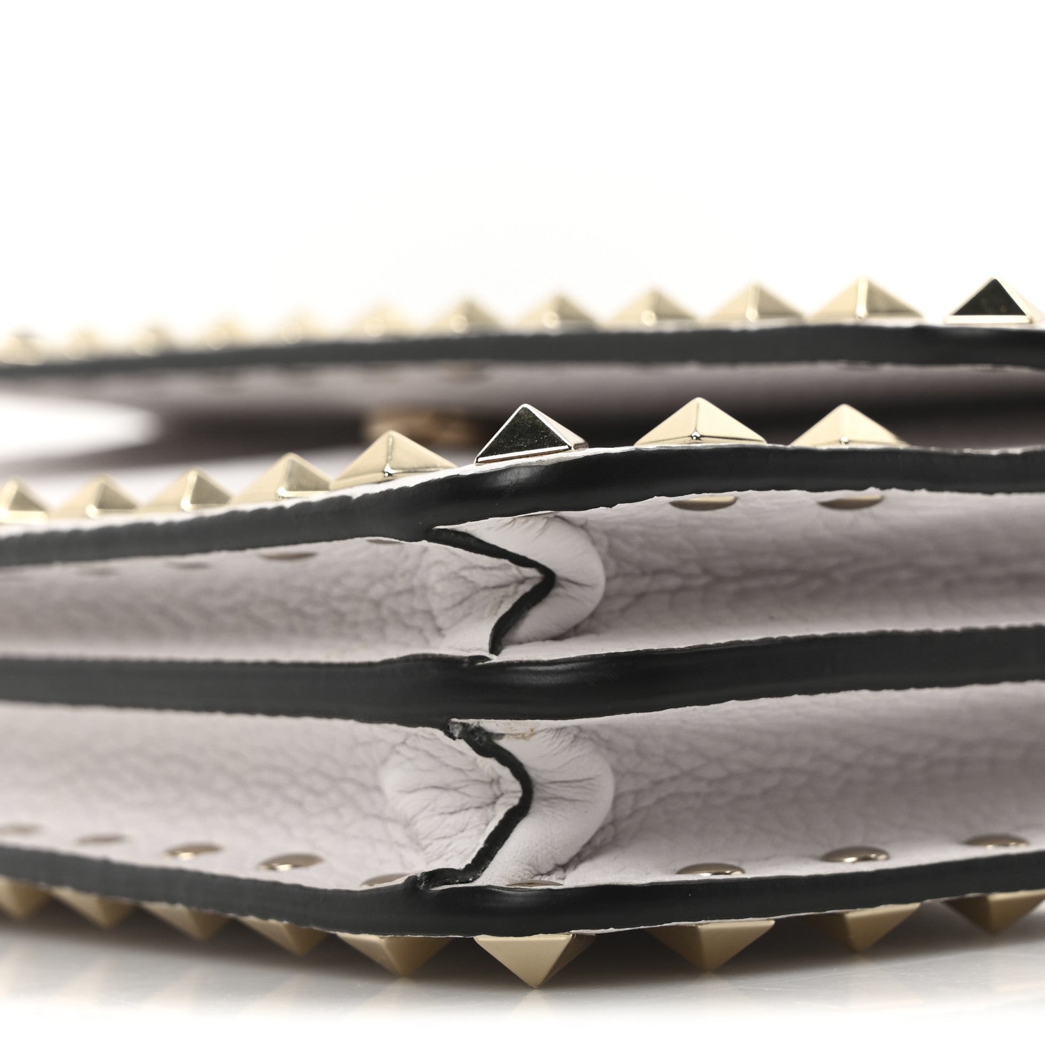 Valentino Garavani Grainy Calfskin Rockstud Chain Pouch White 9 of 9