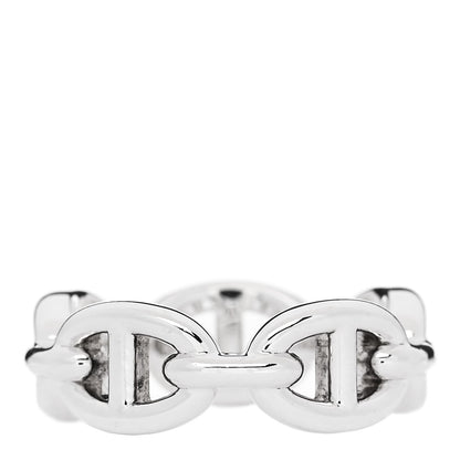 Hermes Sterling Silver PM Chaine d'Ancre Enchainee Band Ring 52 6 3 of 7