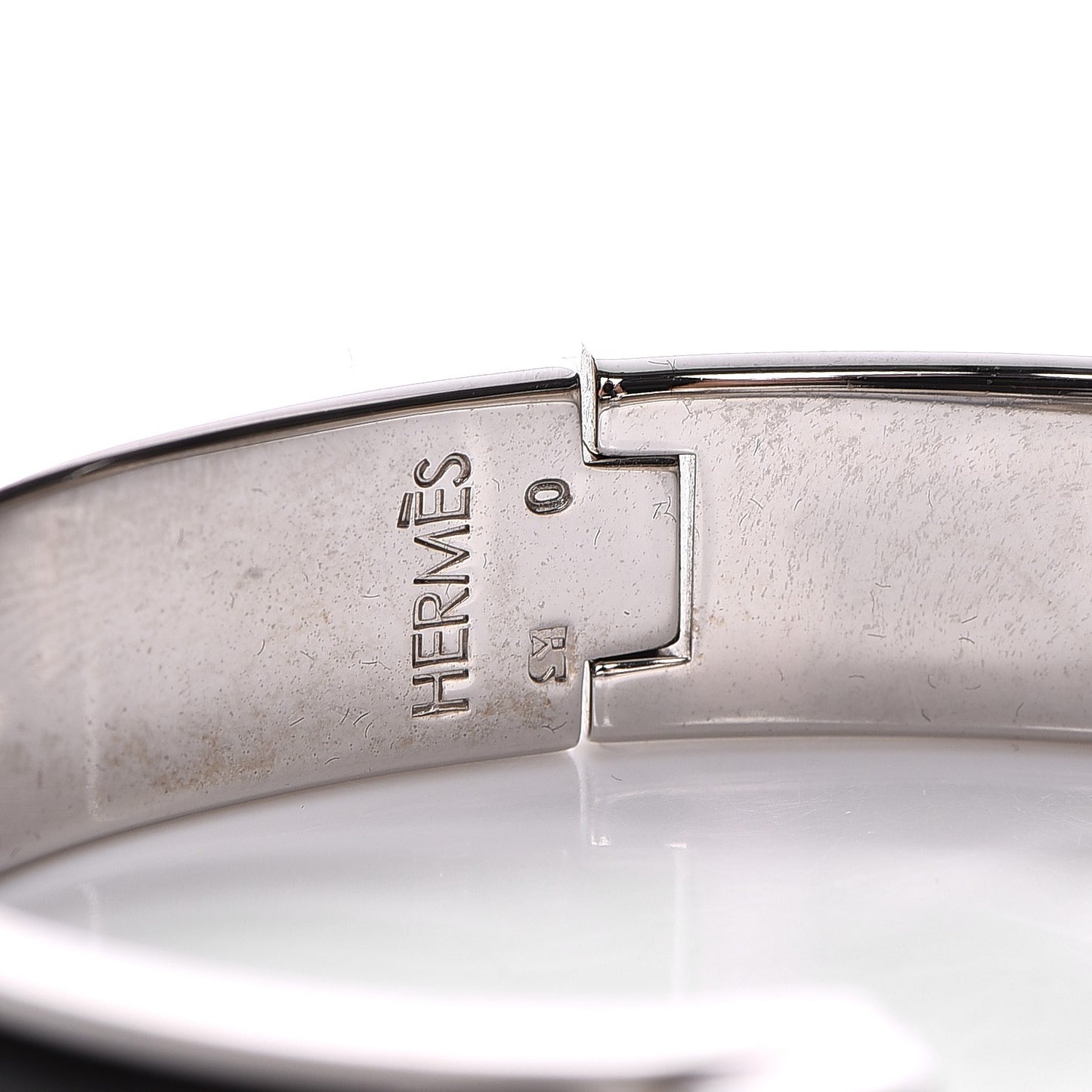 Enamel Narrow Clic Clac H Bracelet PM Black