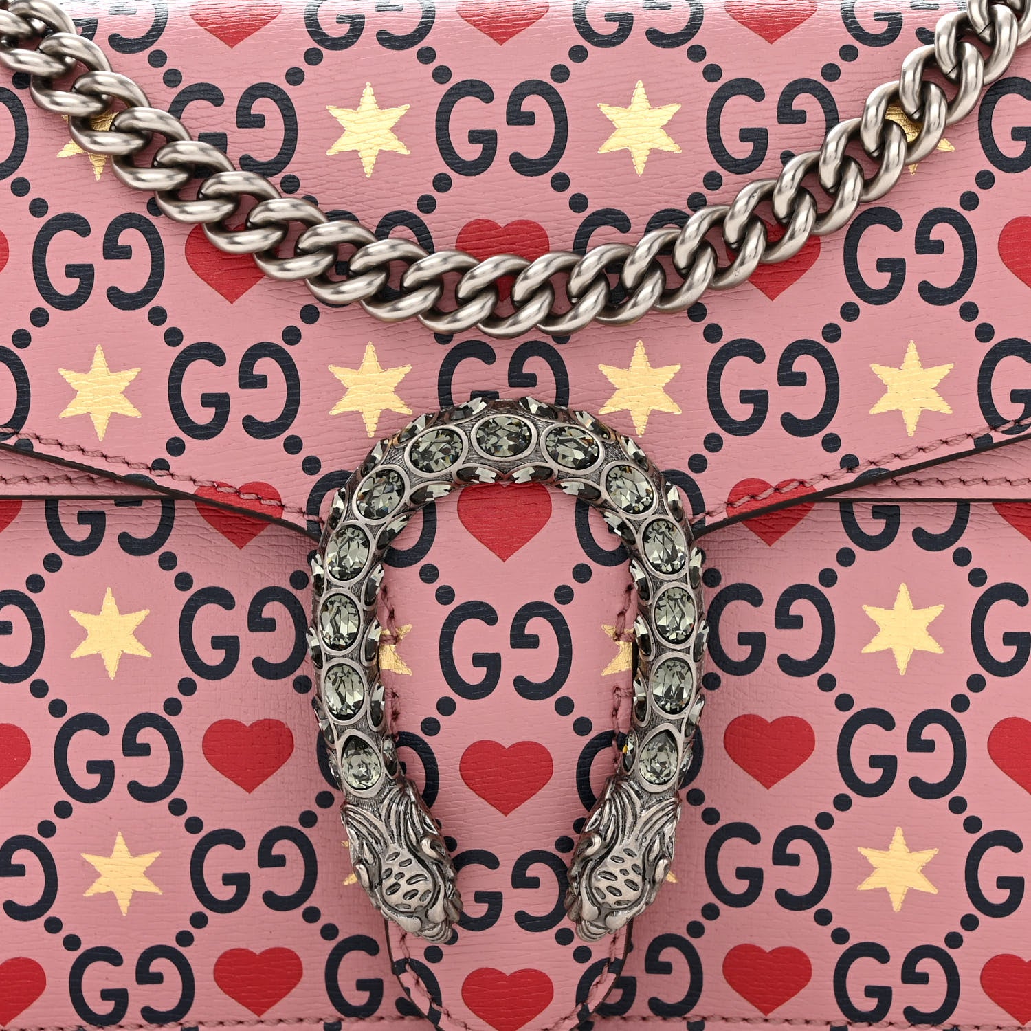 Gucci Calfskin Valentine's Day Exclusive Small Dionysus Bag Pink 8 of 12