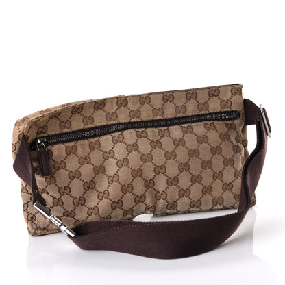 Gucci GG Monogram Double Pocket Belt Bag Dark Brown 2 of 10
