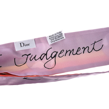 Christian Dior Silk Judgement Scarf Pink 9 of 11