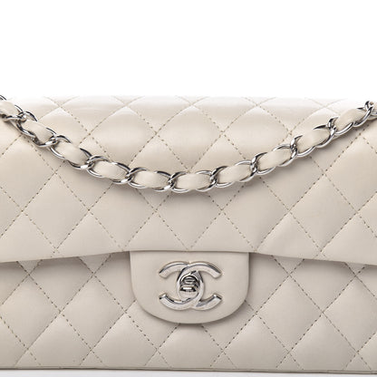 Chanel Lambskin Quilted East West Flap White 7 of 9