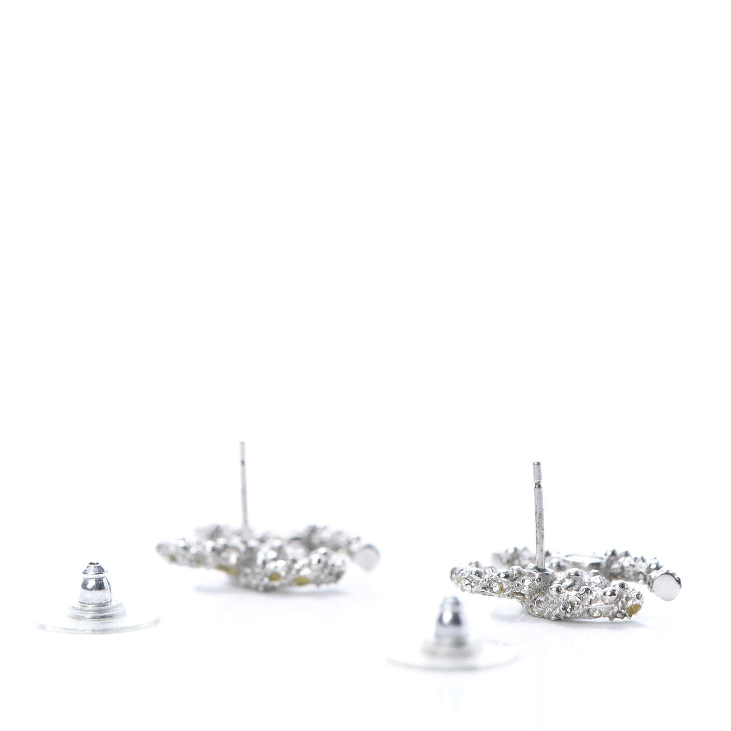 Crystal CC Earrings Silver