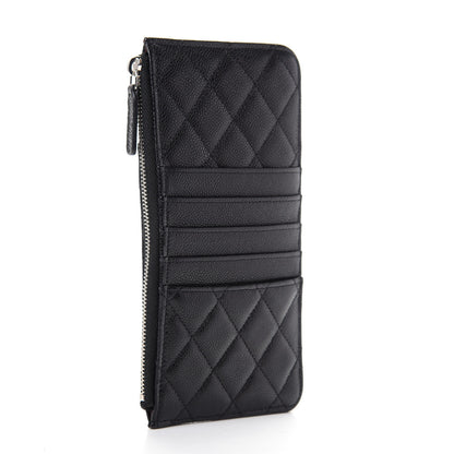 Chanel Caviar Quilted Classic Flat Wallet Pouch Black 3 of 8