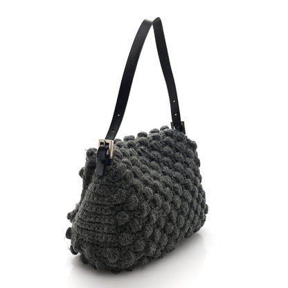 Fendi Wool Knit Mama Baguette Grey 3 of 9